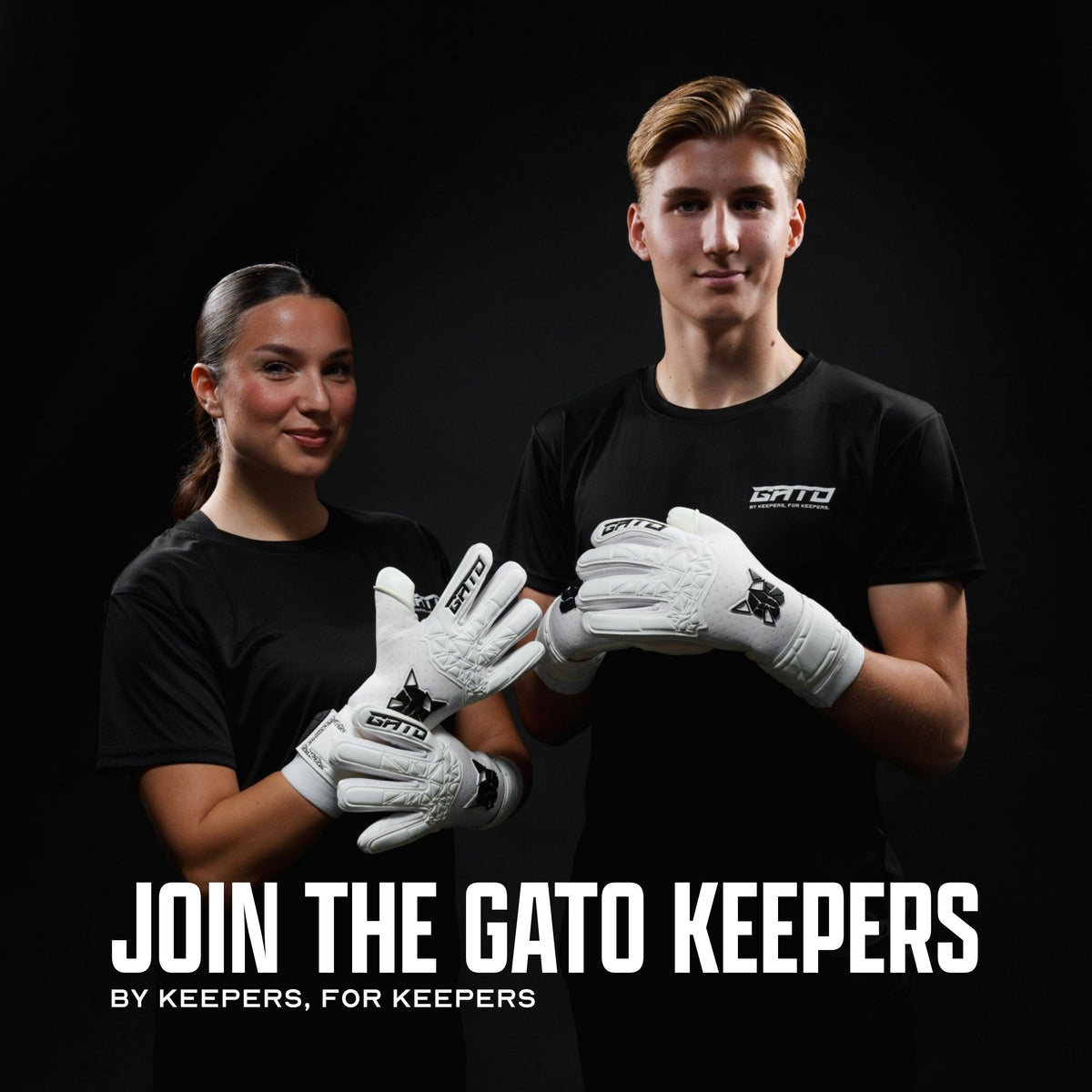 Two goalkeepers wearing GATO Classic Match gloves, join the GATO keepers