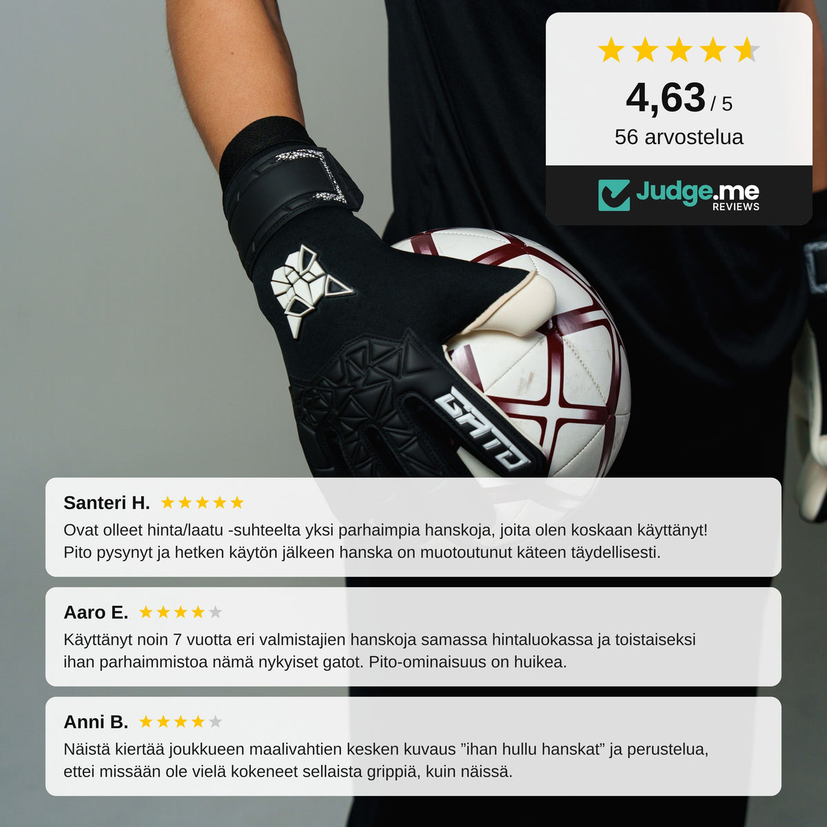 GATO customer reviews on Judge.me, goalkeeper in Classic Training gloves