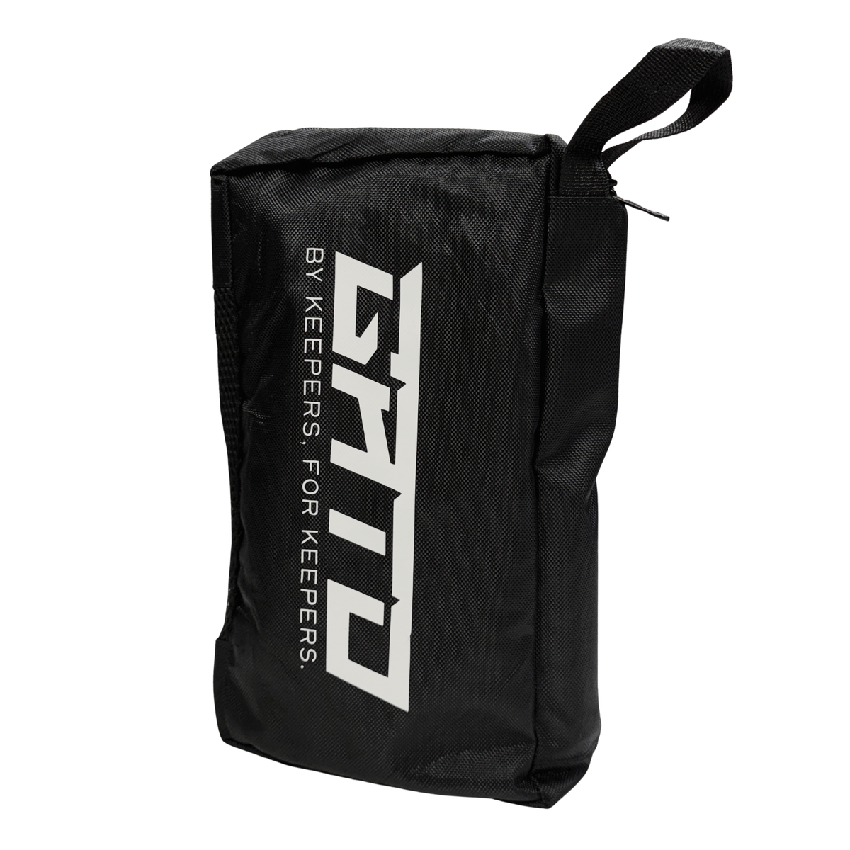 Other side of the black GATO Glove Bag with the GATO logo and the text By Keepers. For Keepers.
