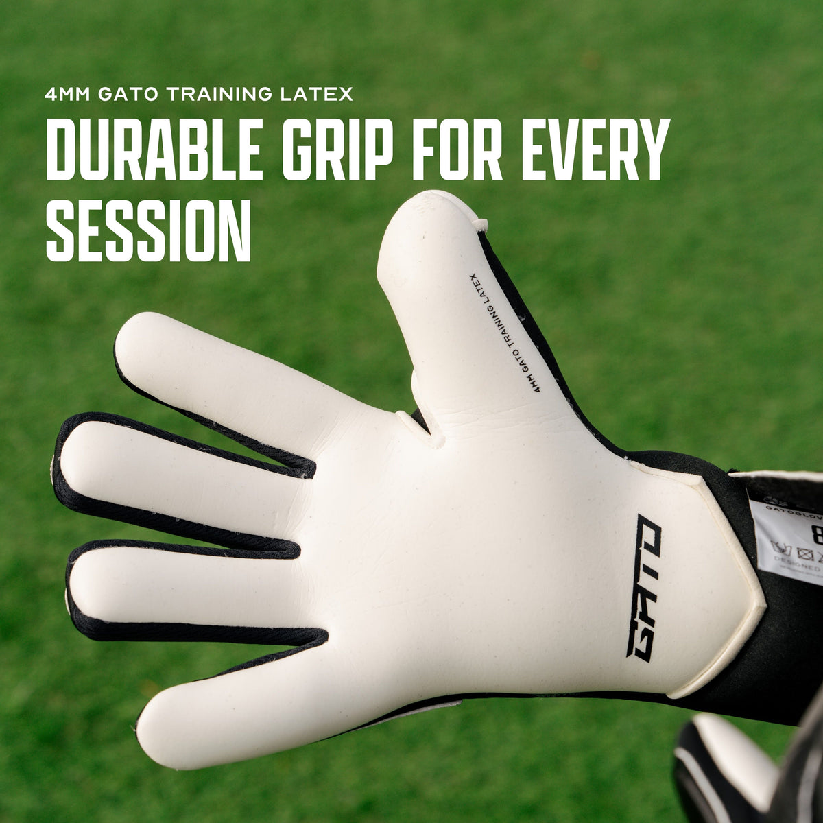 GATO Classic Training goalkeeper glove palm with durable 4 mm GATO Training Latex